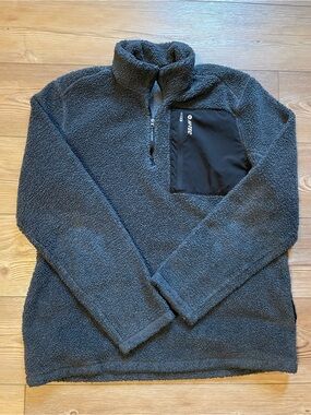 Hi-Tec Gray Sherpa Fleece 1/4 quarter zip with Zip Front